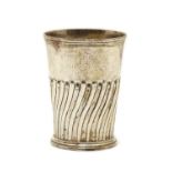 A Victorian silver beaker,