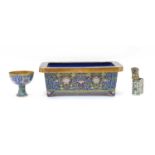 A small cloisonne jardiniere,