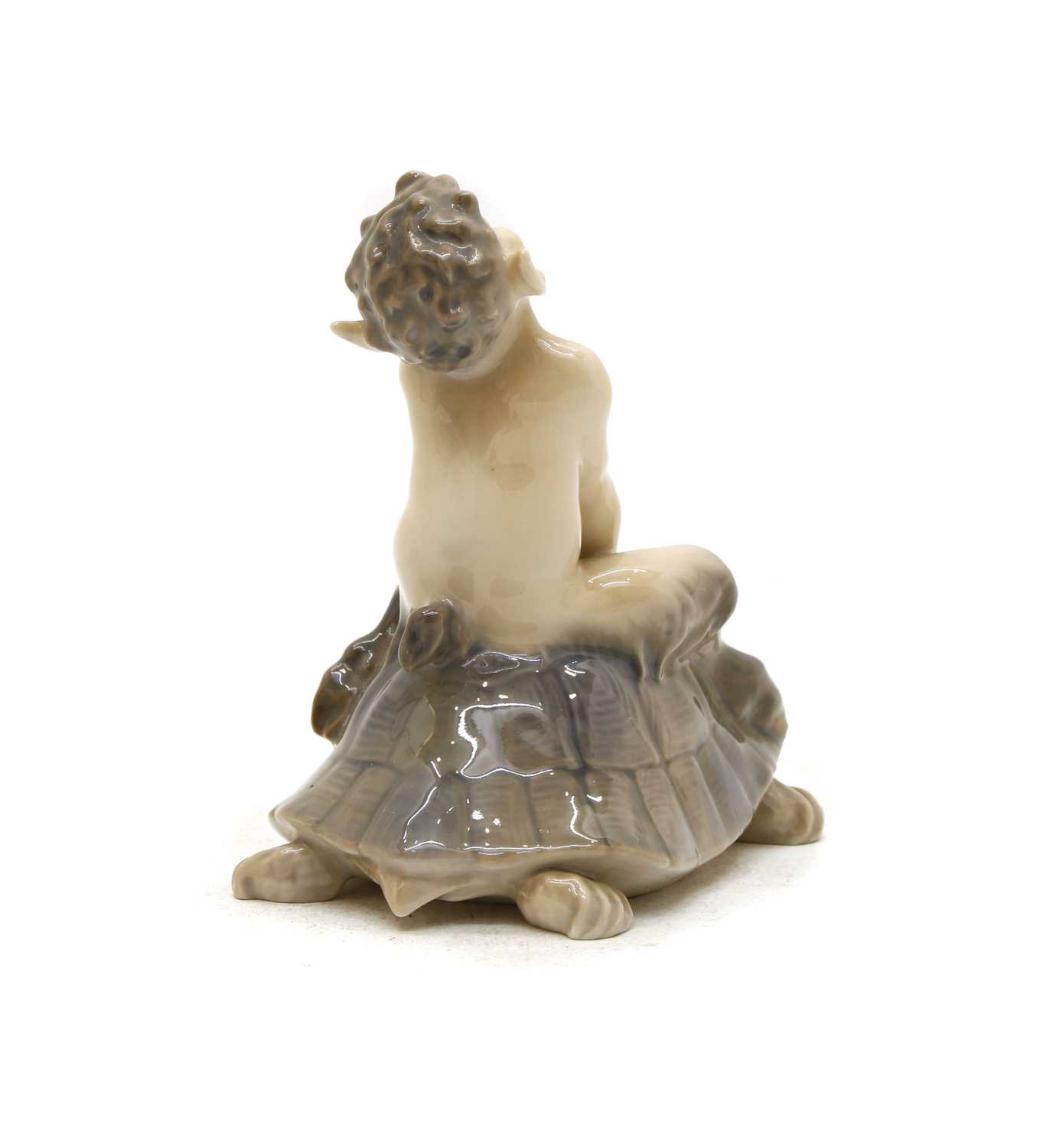 Royal Copenhagen, Faun and Tortoise figure, - Image 2 of 3