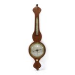 A 19th century mahogany wheel barometer,