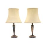 A pair of Mappin & Webb 'Princes Plate' table lamps,