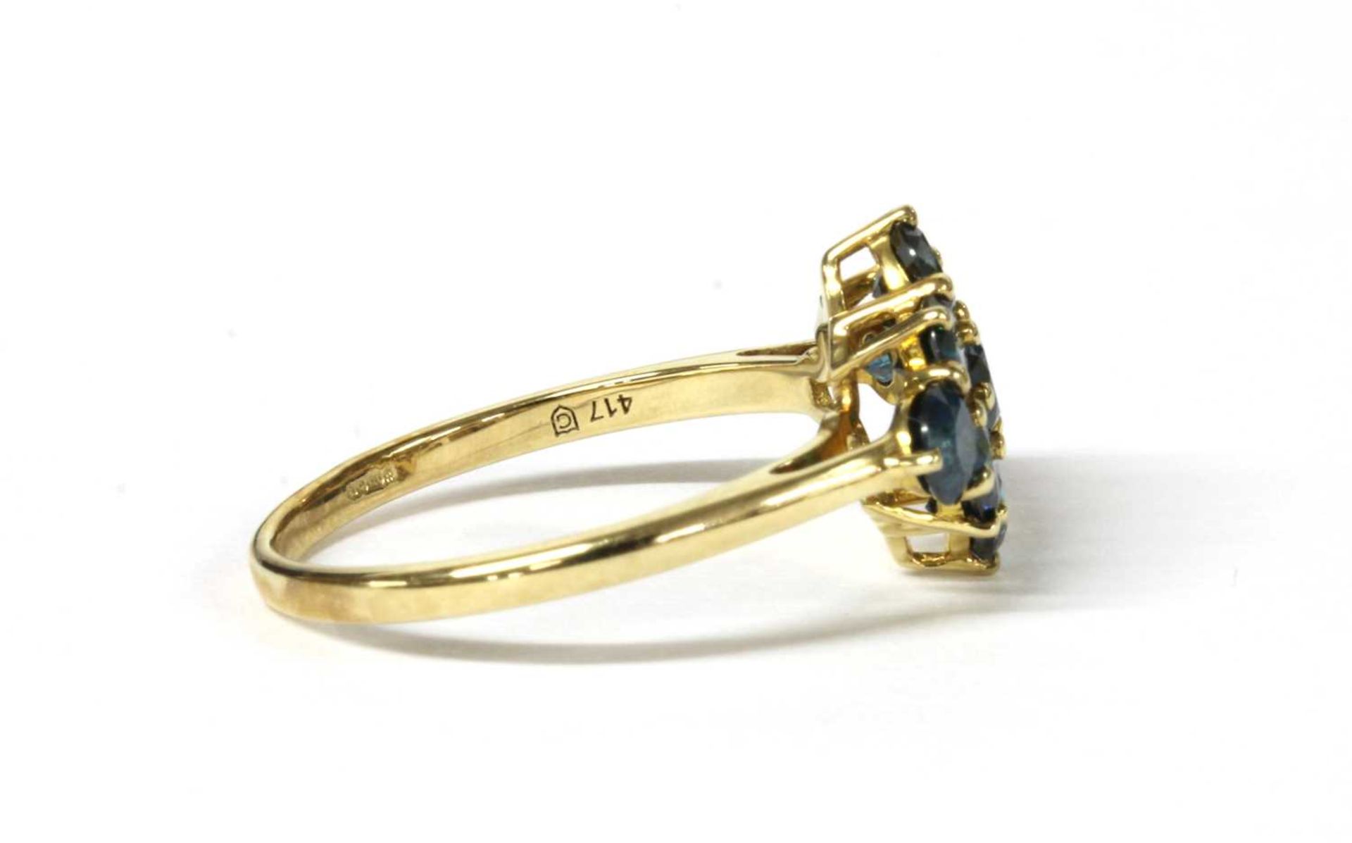 A 9ct gold treated blue diamond ring, - Bild 3 aus 3