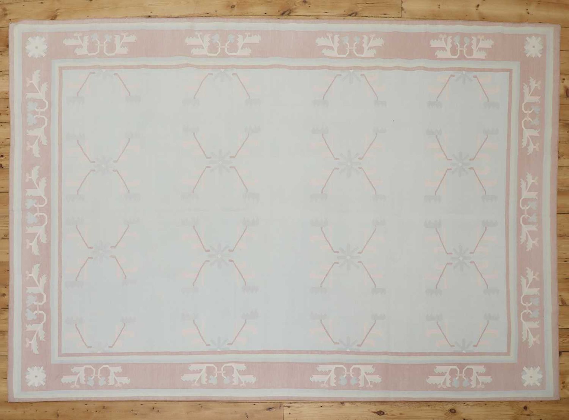 A Dhurrie flatweave rug,