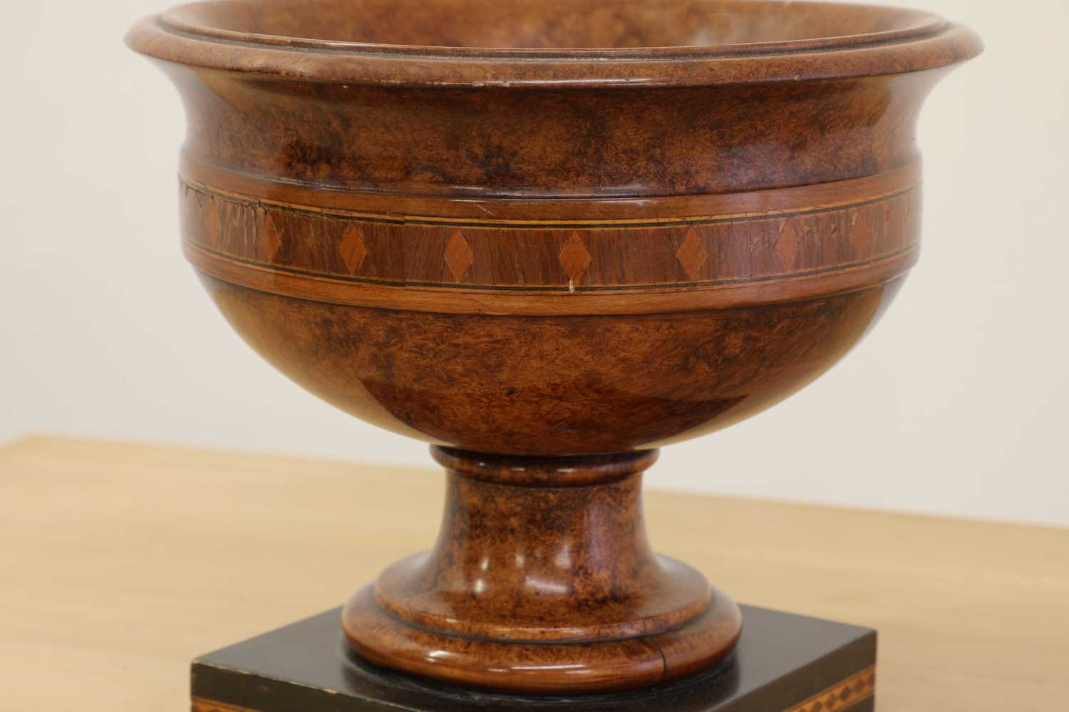 A grained beech pedestal bowl, - Image 3 of 13