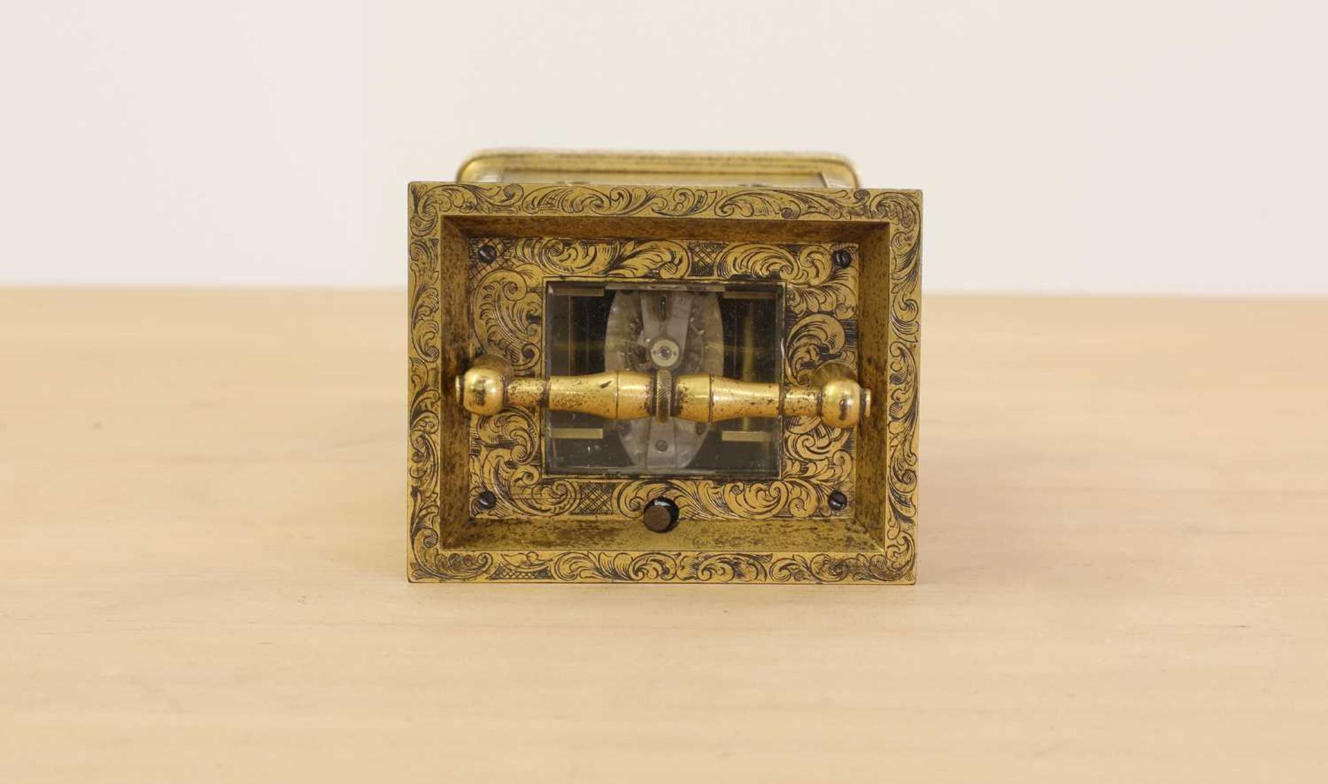 An English brass cased carriage clock, - Bild 5 aus 6