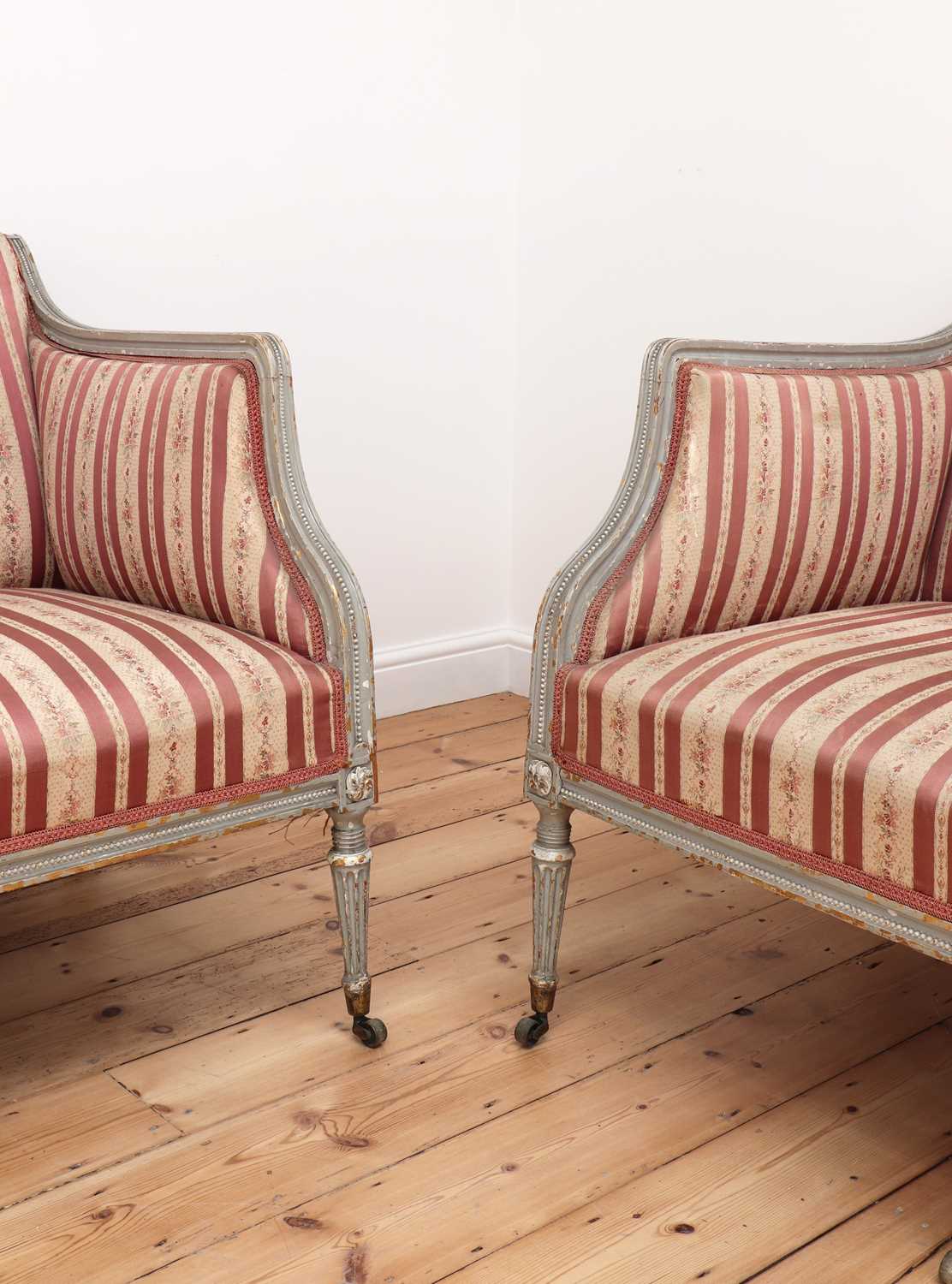 A pair of George III settees, - Image 6 of 61