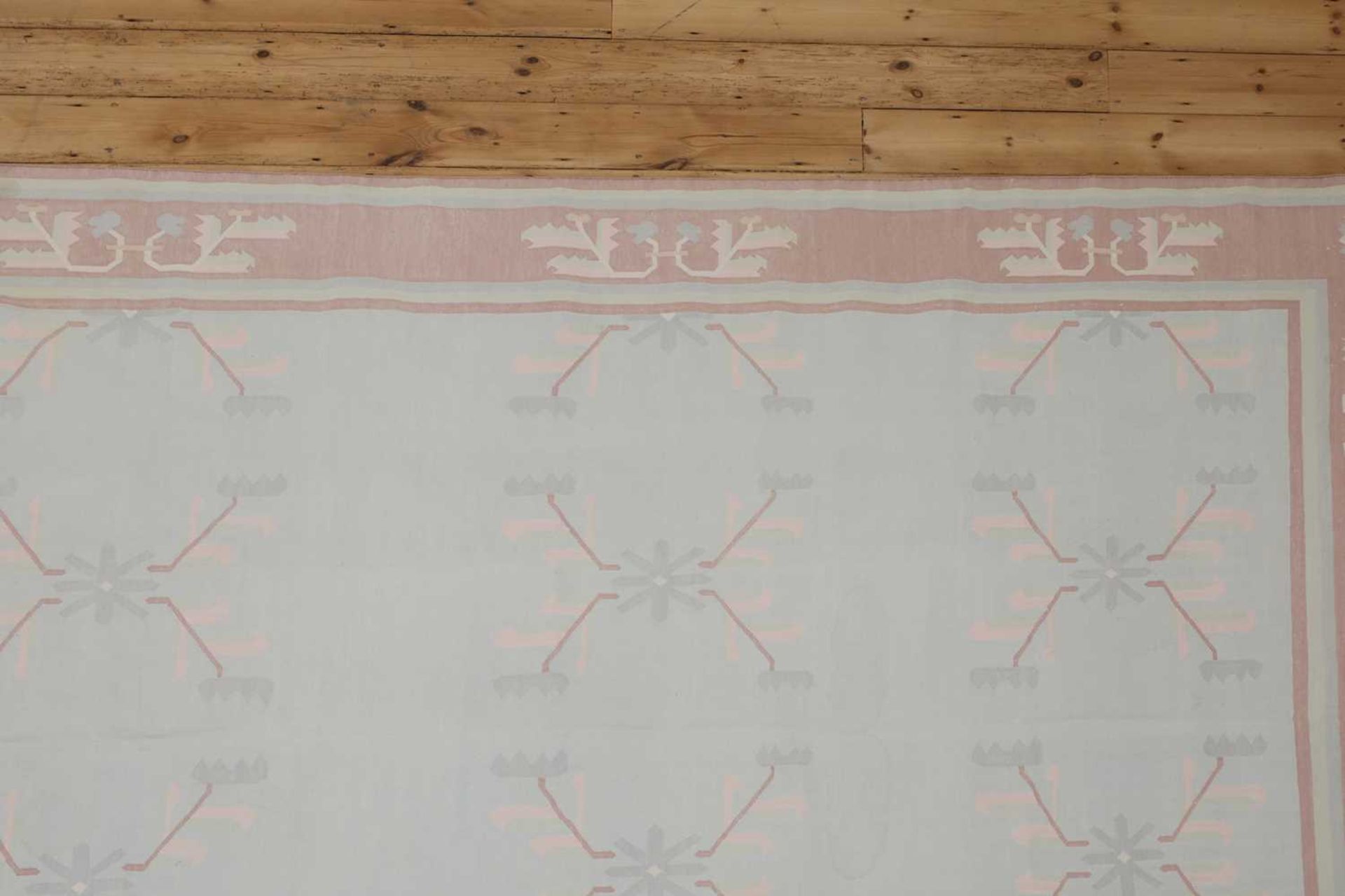A Dhurrie flatweave rug, - Image 3 of 6