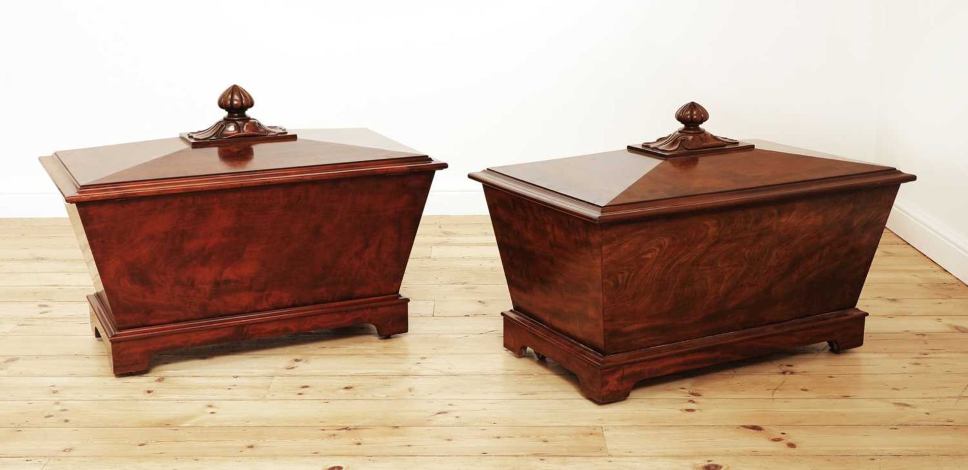 A near pair of mahogany wine coolers, - Image 3 of 10