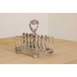 A William IV silver seven-bar toast rack