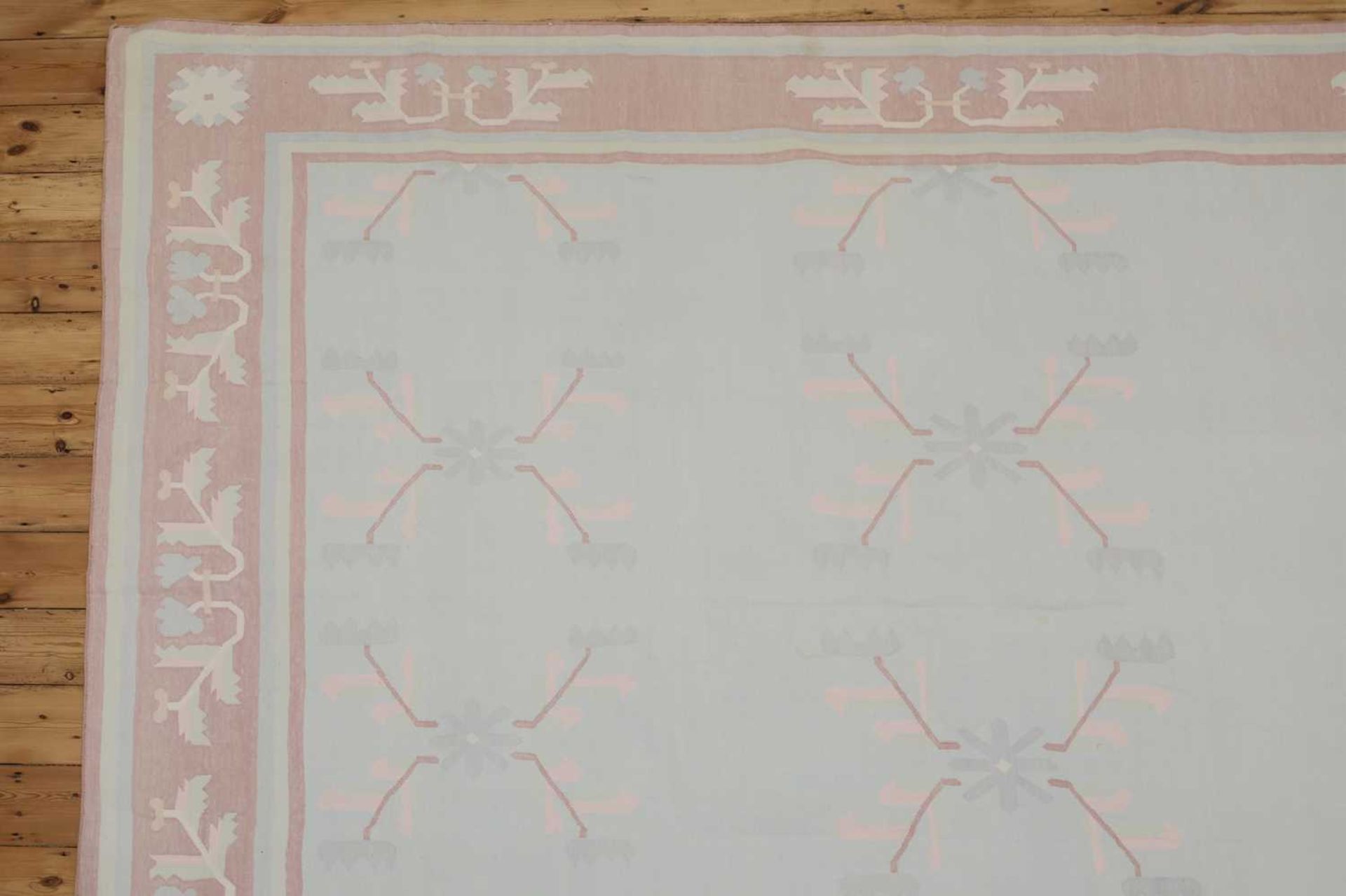 A Dhurrie flatweave rug, - Image 2 of 6
