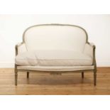 A small French Louis XVI-style settee,