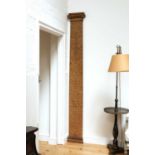 A carved oak pilaster,