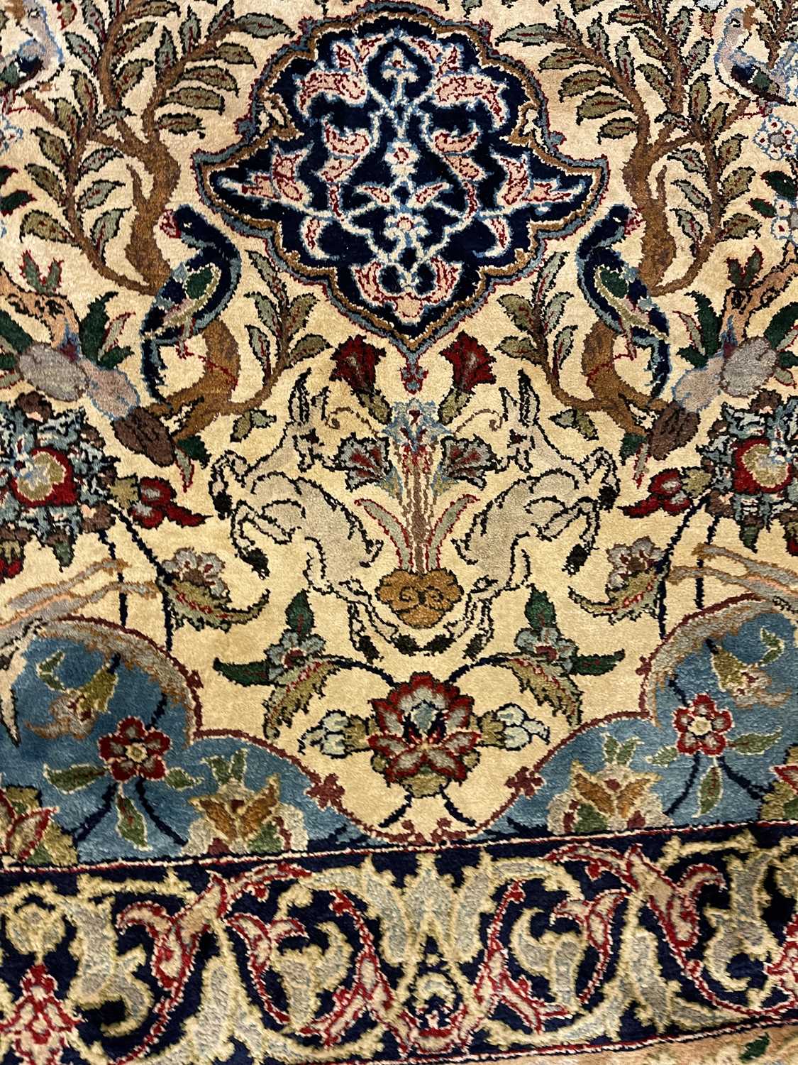 A Persian silk carpet, - Image 20 of 23