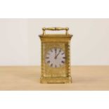 An English brass cased carriage clock,