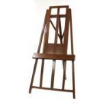 A mahogany adjustable easel,