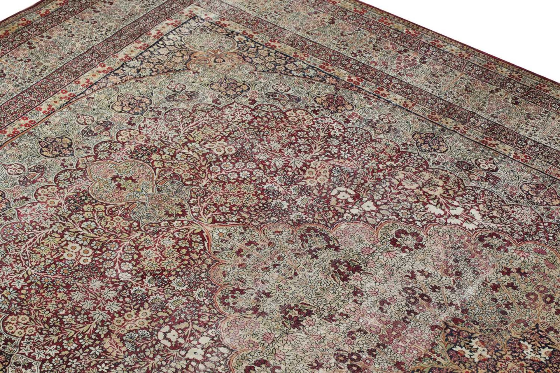 A rare antique Persian Laver carpet, - Image 9 of 13