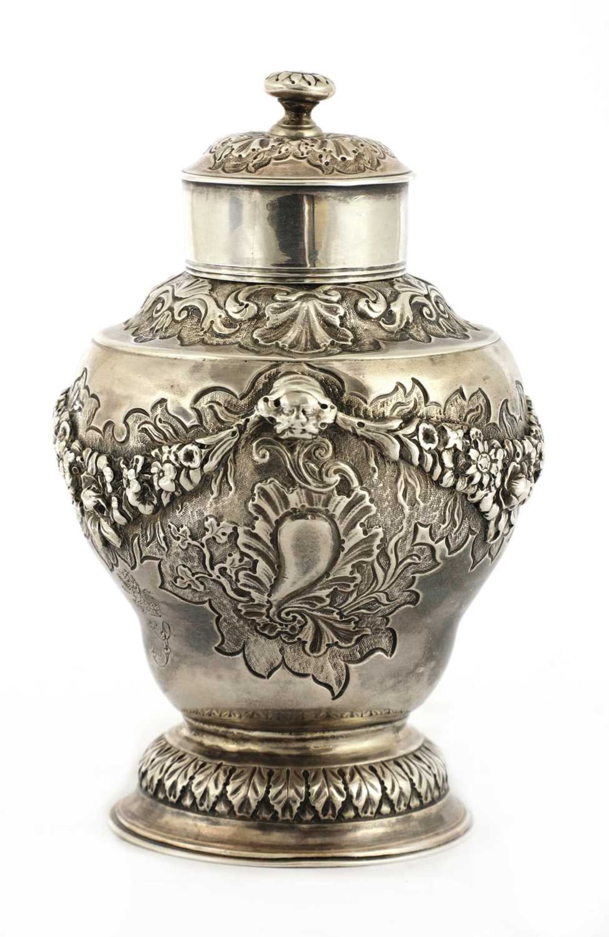 A George II silver tea canister, - Image 6 of 8