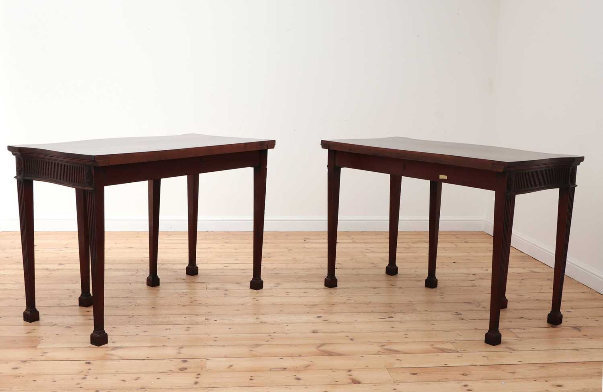 A pair of mahogany console tables, - Image 3 of 10