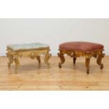 A pair of French Louis XV-style stools,