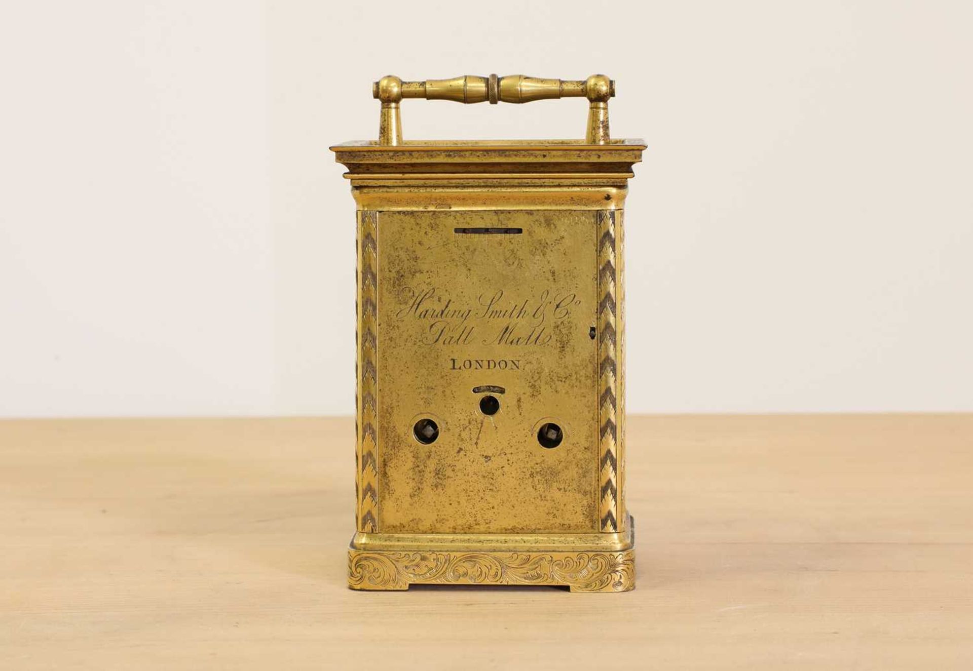 An English brass cased carriage clock, - Bild 3 aus 6