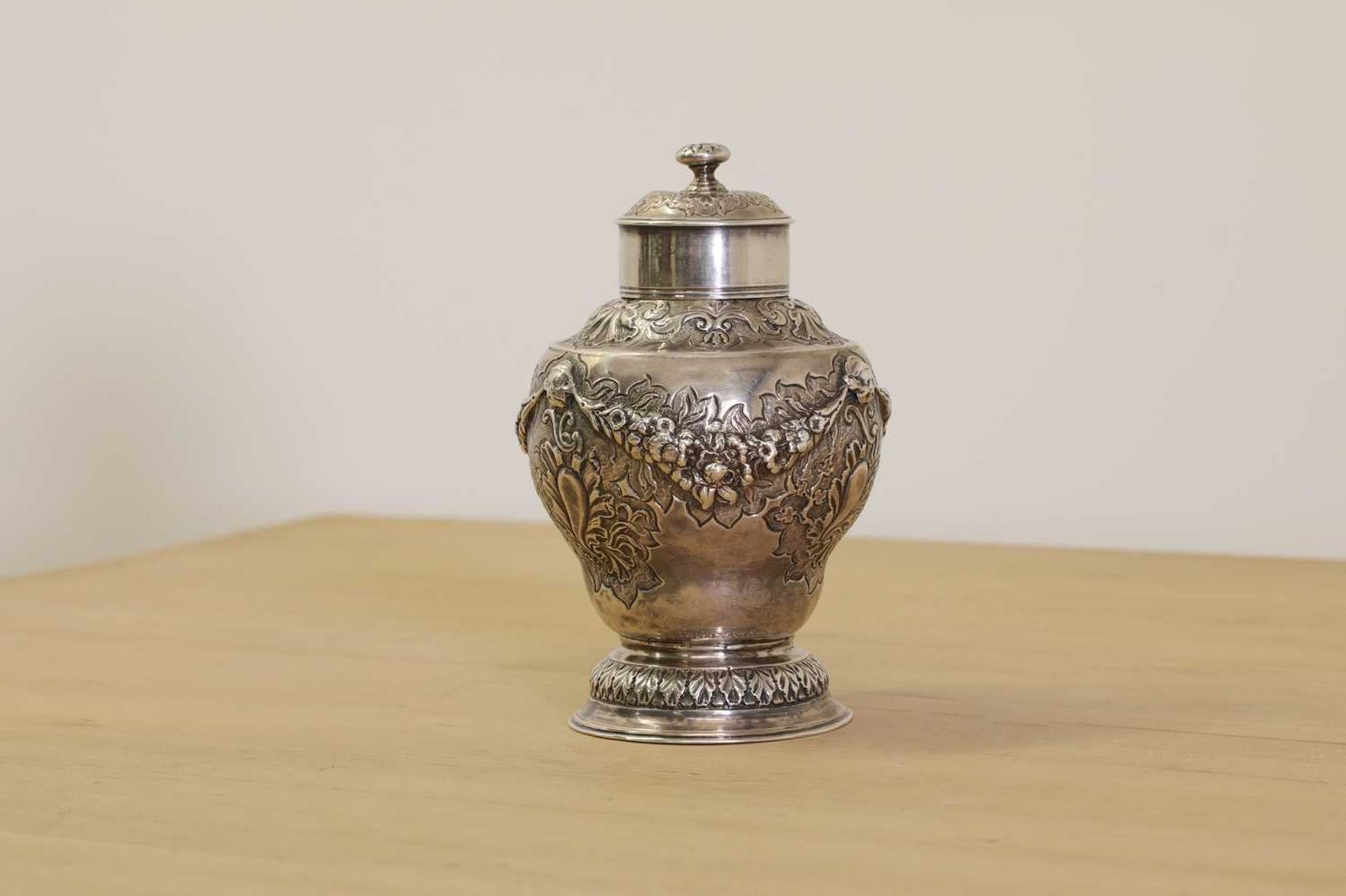 A George II silver tea canister, - Image 2 of 8
