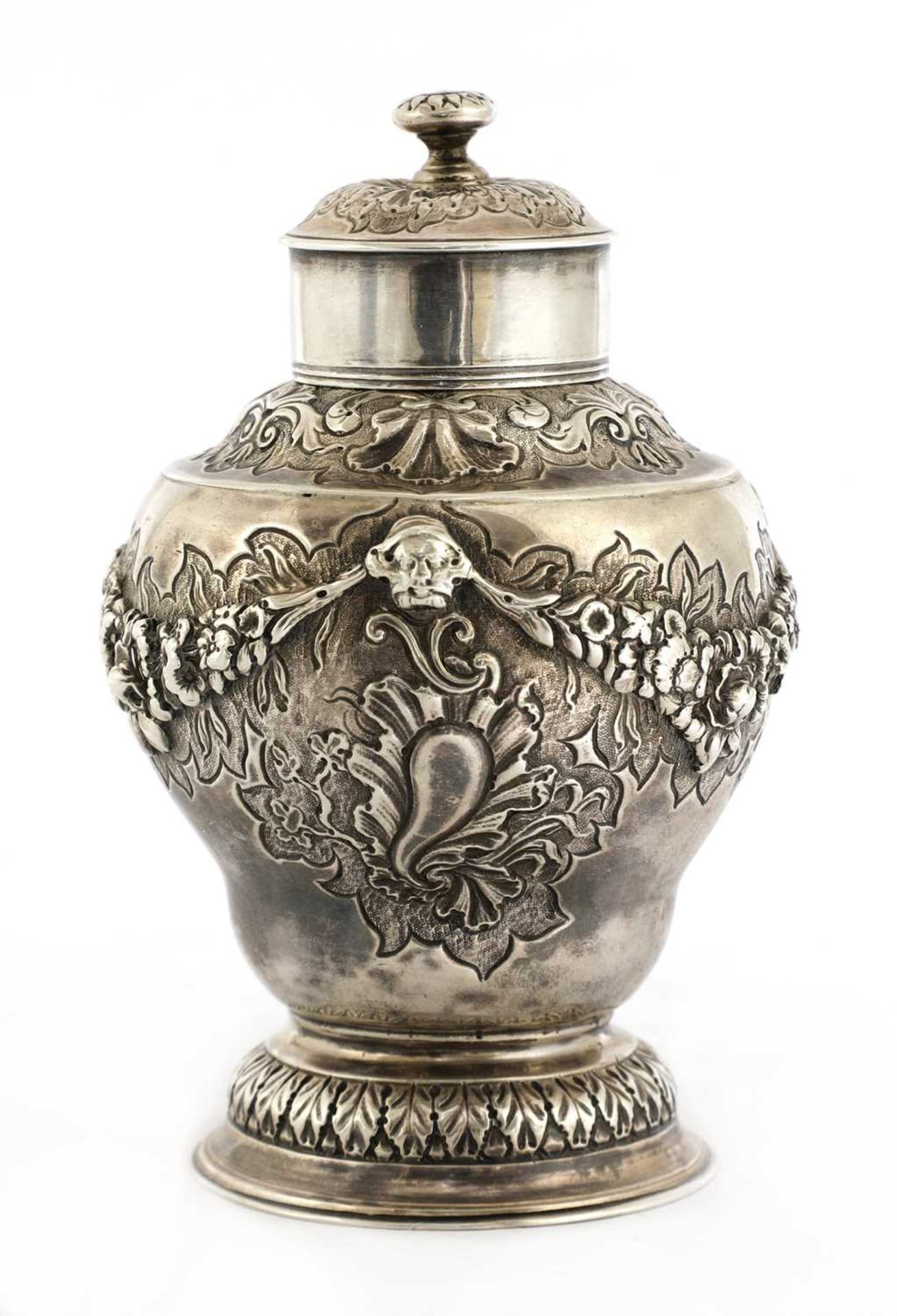 A George II silver tea canister, - Image 5 of 8