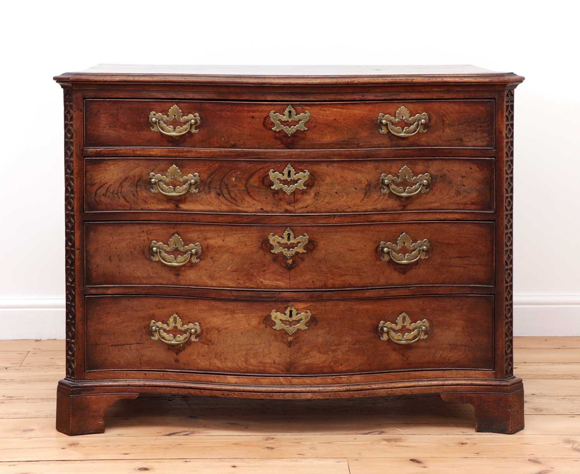 A George III mahogany commode,