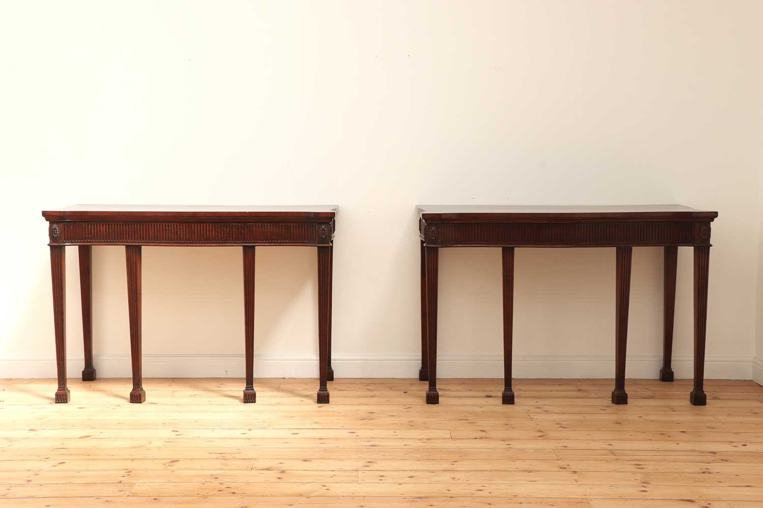 A pair of mahogany console tables, - Image 2 of 10