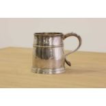 A Queen Anne West Country silver mug,