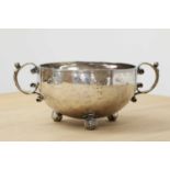 A Scandinavian silver marriage bowl or écuelle,