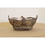 A late Victorian silver bonbon dish,