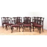 A set of twelve mahogany dining chairs in the manner of Gillows,