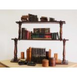 A collection of miniature books, book boxes and related items,