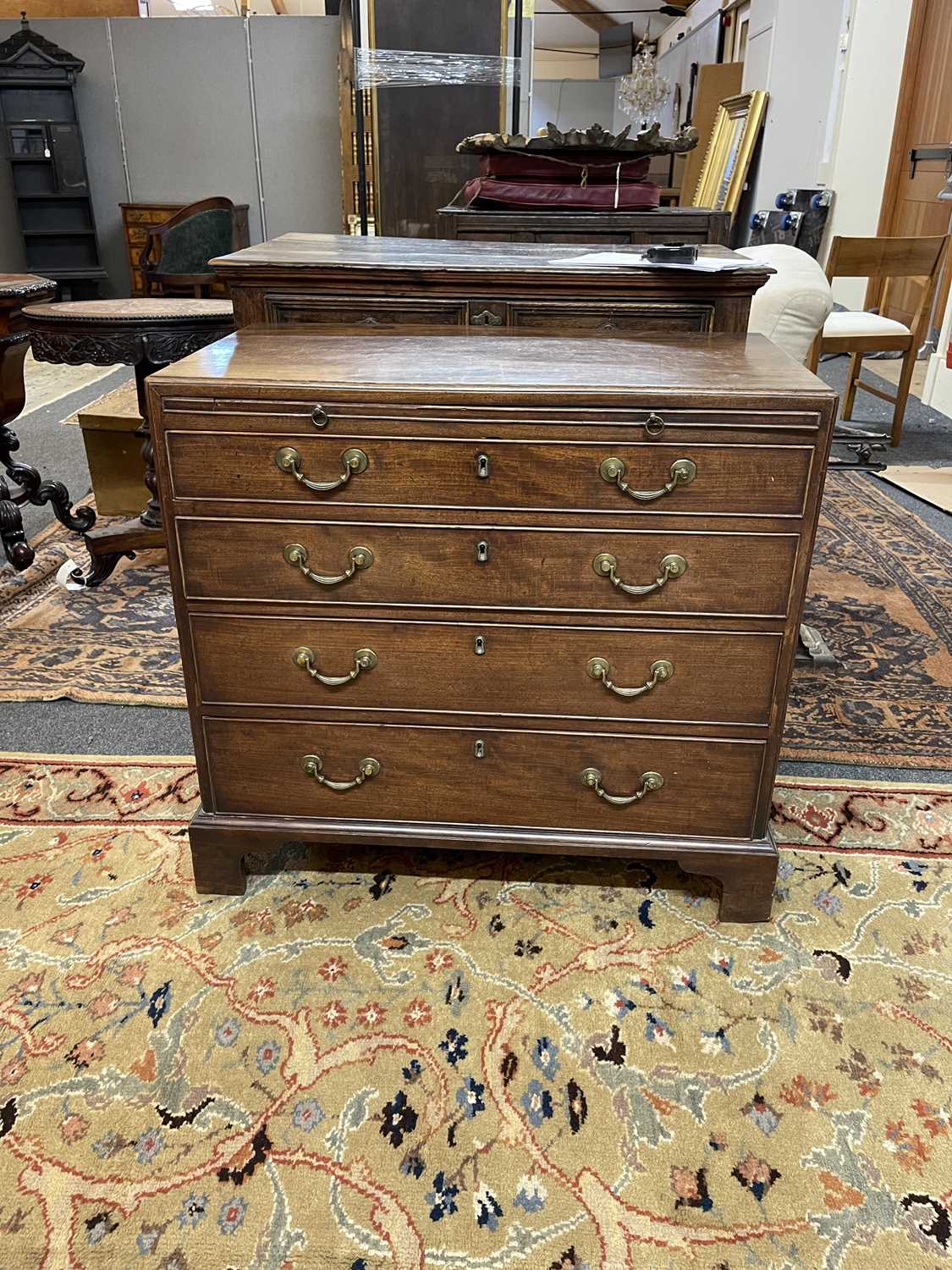 A George III mahogany caddy-top chest of drawers, - Image 22 of 48