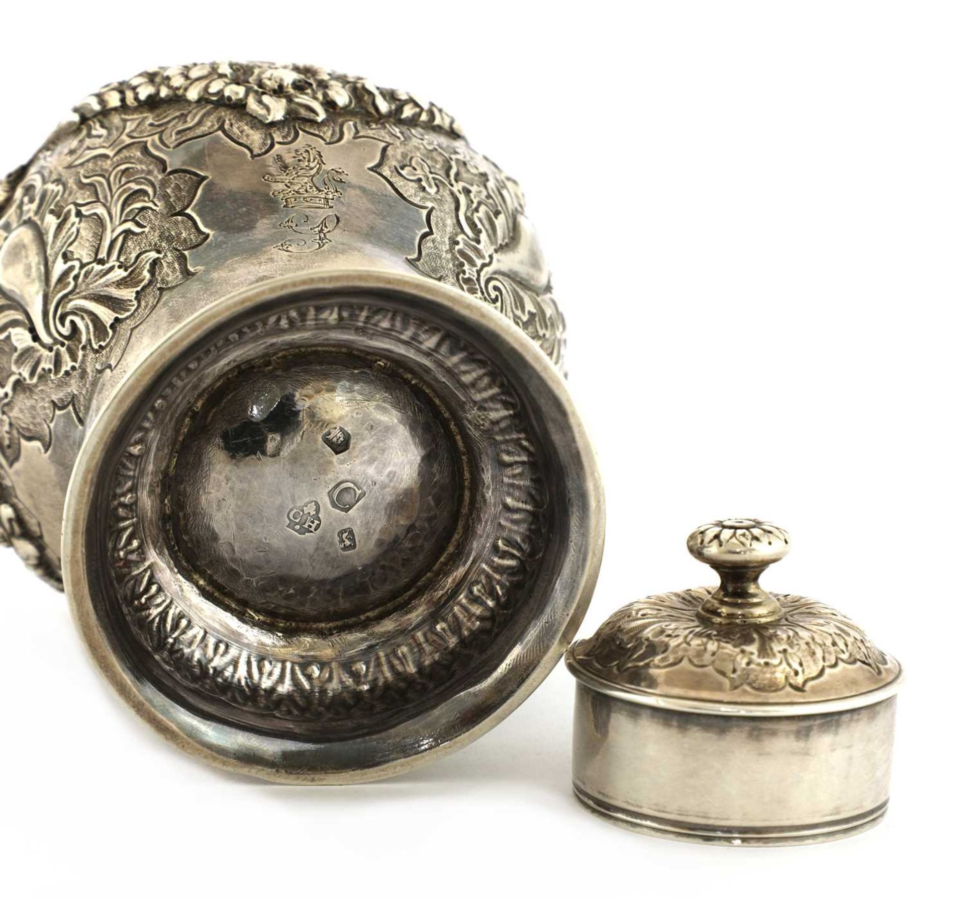 A George II silver tea canister, - Image 8 of 8
