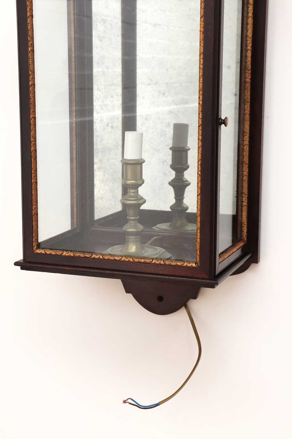 A George II-style mahogany and parcel-gilt wall lantern, - Image 5 of 5
