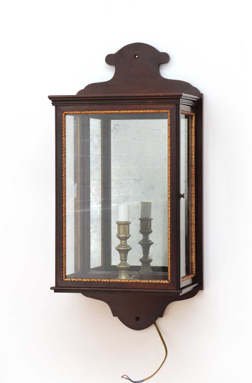 A George II-style mahogany and parcel-gilt wall lantern, - Image 4 of 5