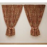 Two pairs of lined and interlined curtains by Nina Campbell,