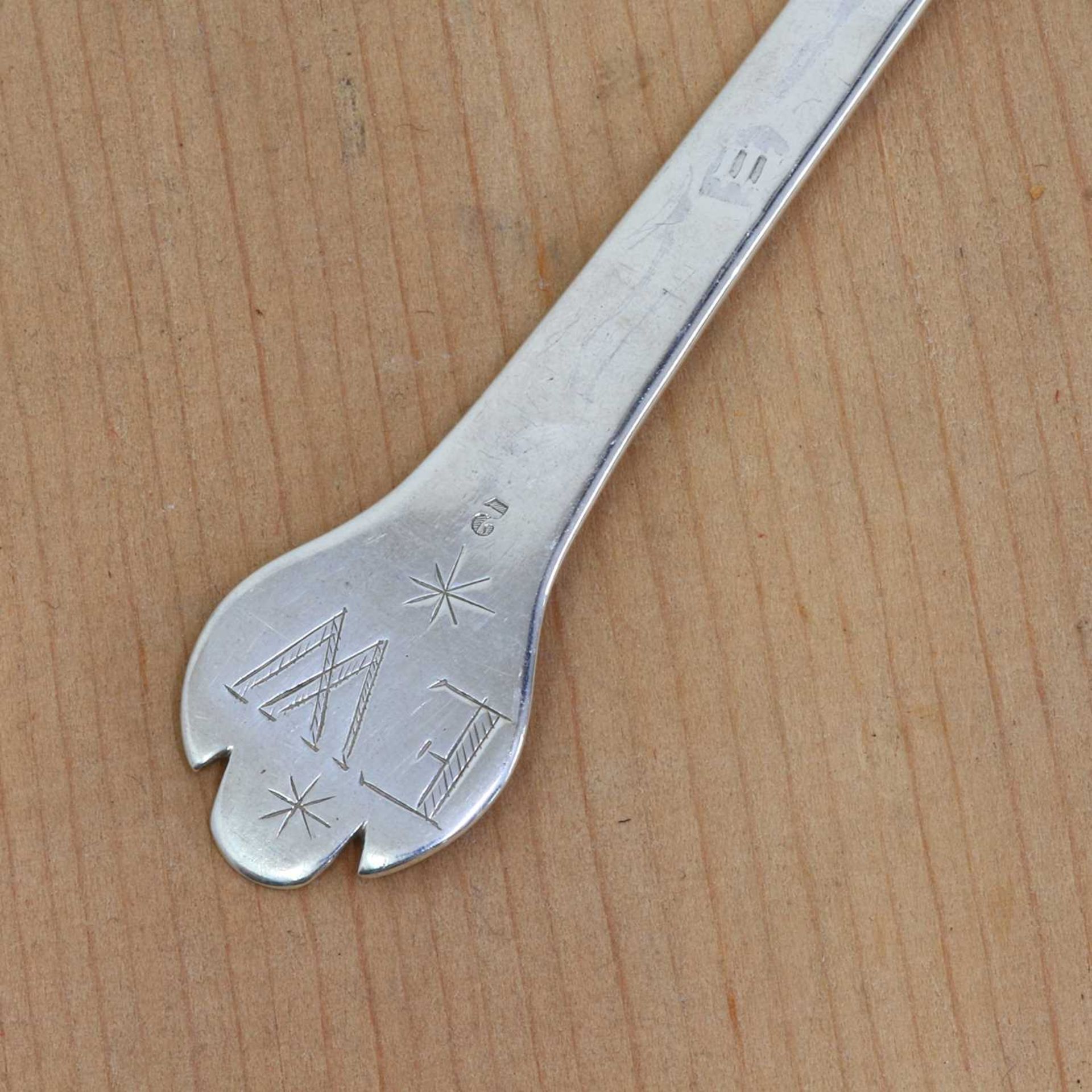 A William and Mary silver trefid spoon, - Image 4 of 4