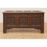 An oak coffer,