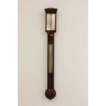 A Victorian mahogany stick barometer,