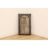 A relief carved basalt panel or stele,