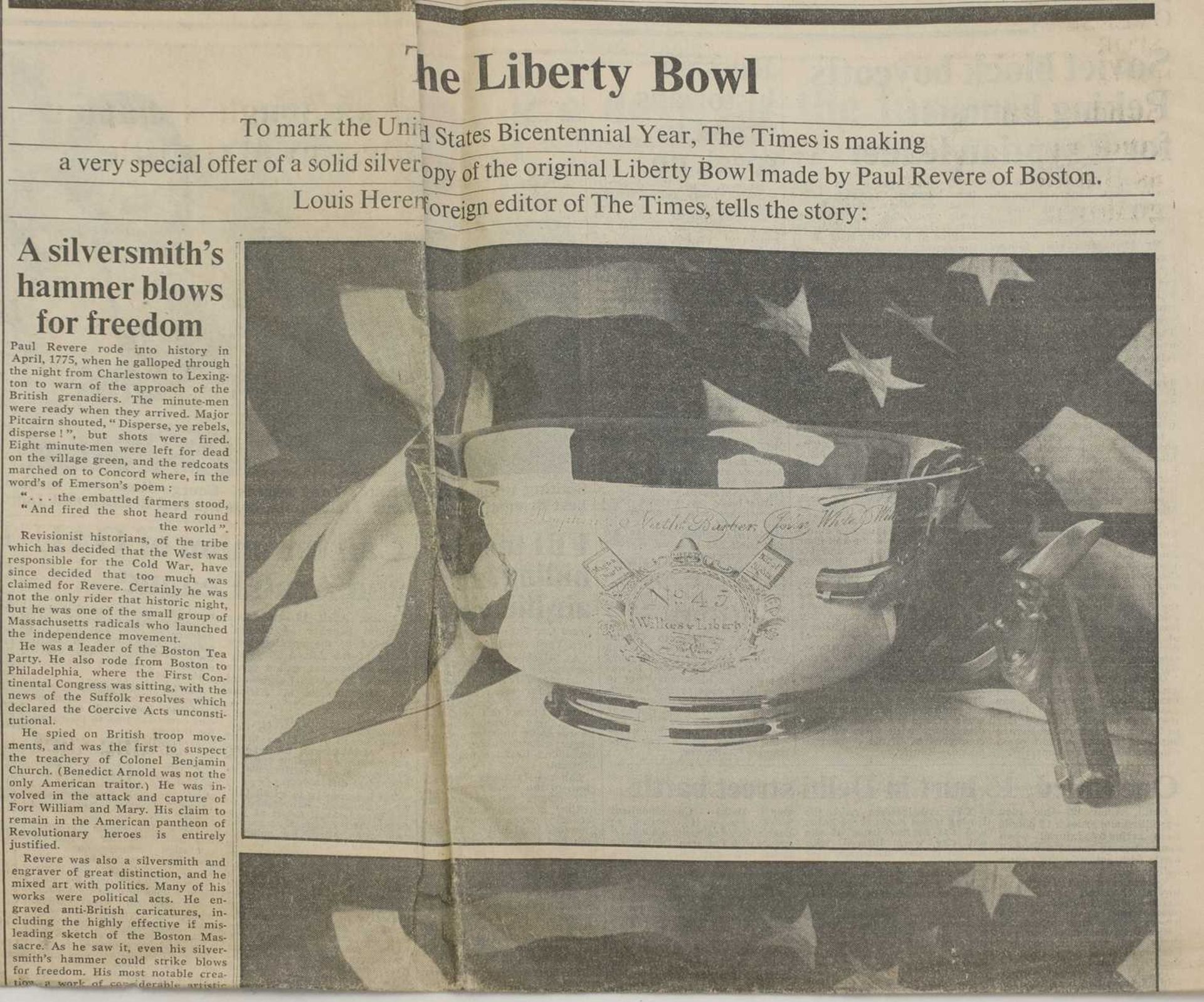 The Paul Revere Liberty Bowl, - Image 6 of 8