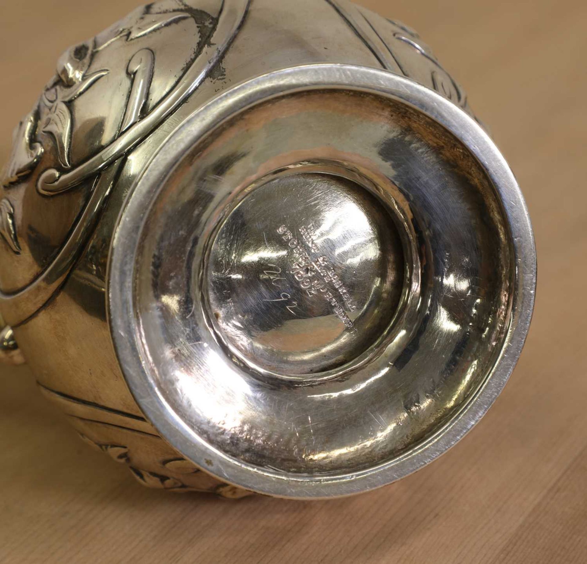 A Victorian silver hot water jug with ivory insulators, - Image 6 of 6