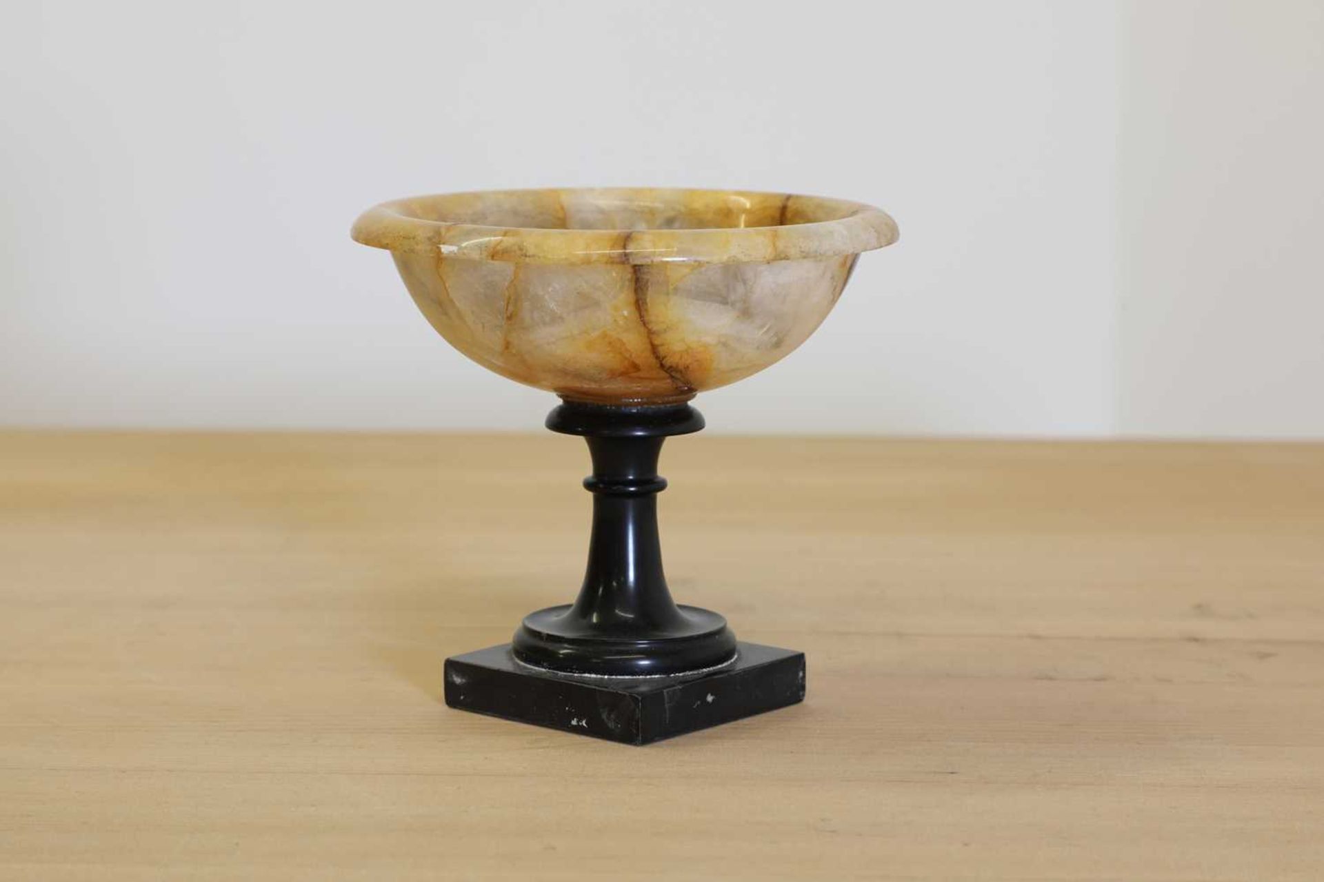 A Derbyshire fluorspar bowl on stand, - Image 2 of 5