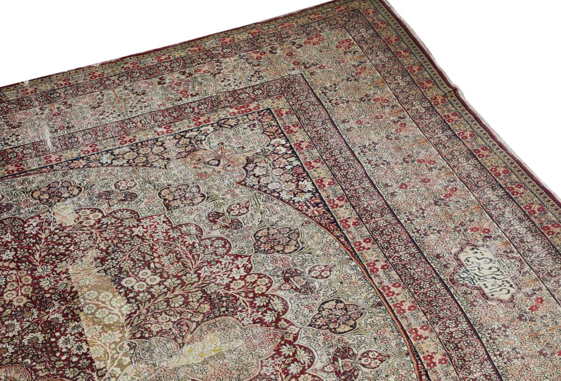A rare antique Persian Laver carpet, - Image 10 of 13