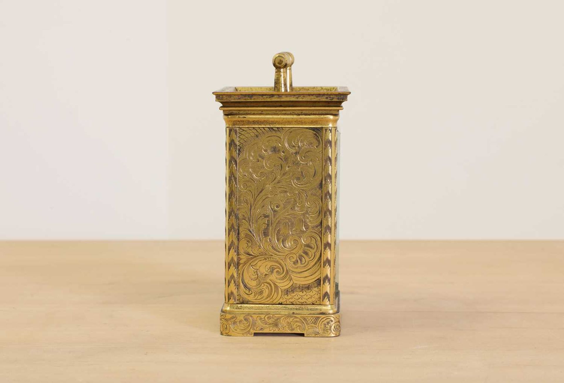 An English brass cased carriage clock, - Bild 4 aus 6