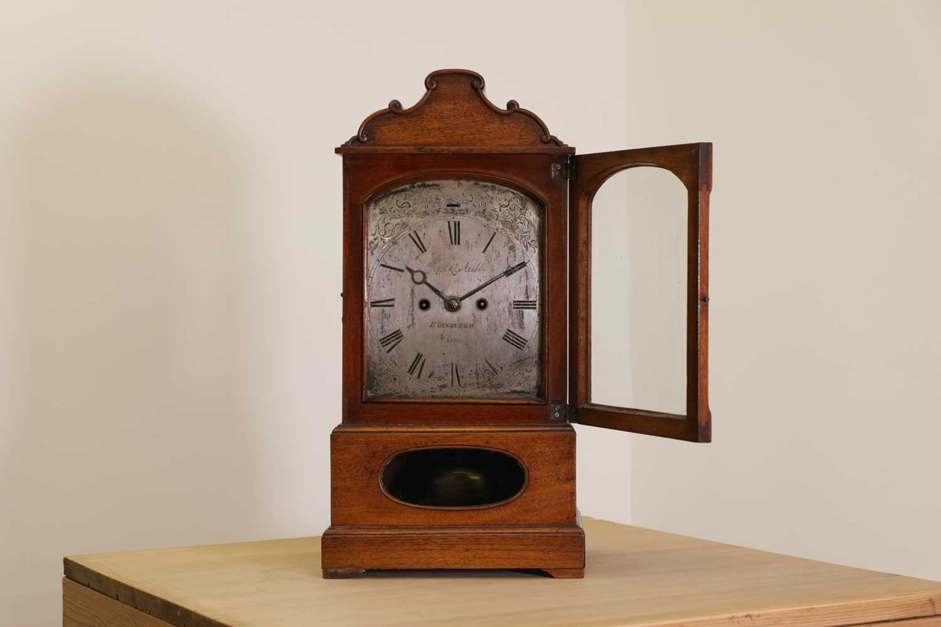 A walnut cased bracket clock, - Image 2 of 8