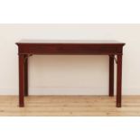 A George III mahogany side or serving table,