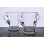 A pair of Edward VII glass wine coolers,